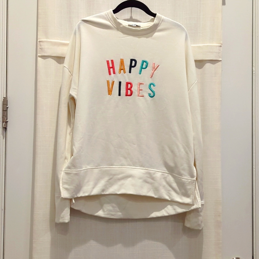 Mary Square Happy Vibes Small Sweatshirt